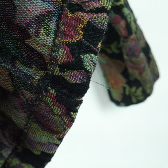 Vintage Small Tapestry Jacket 90s Y2K Whimsigoth Witchy Artsy Goth Quirky Zip Up - Picture 8 of 9